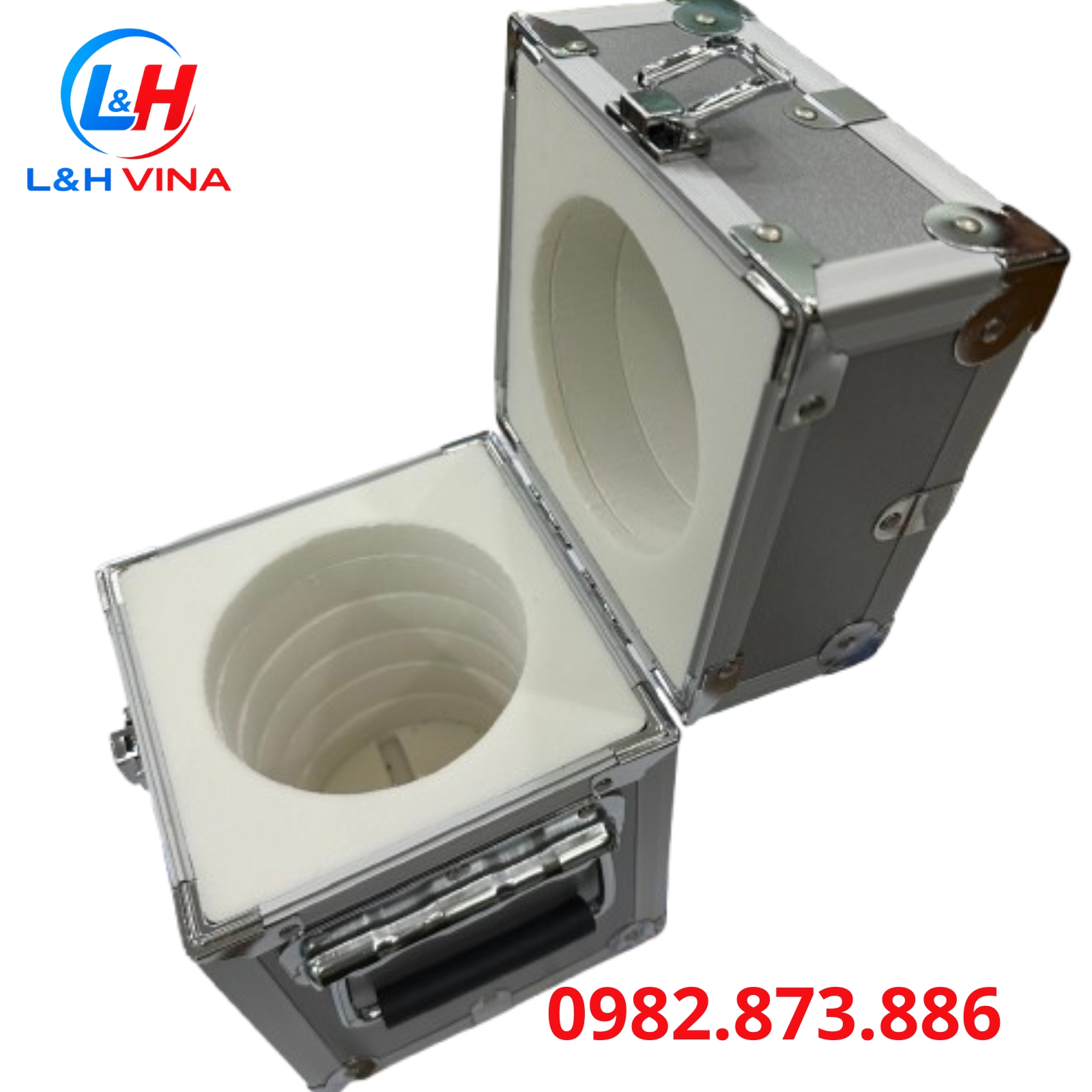 Hộp đựng quả cân 10kg nhôm