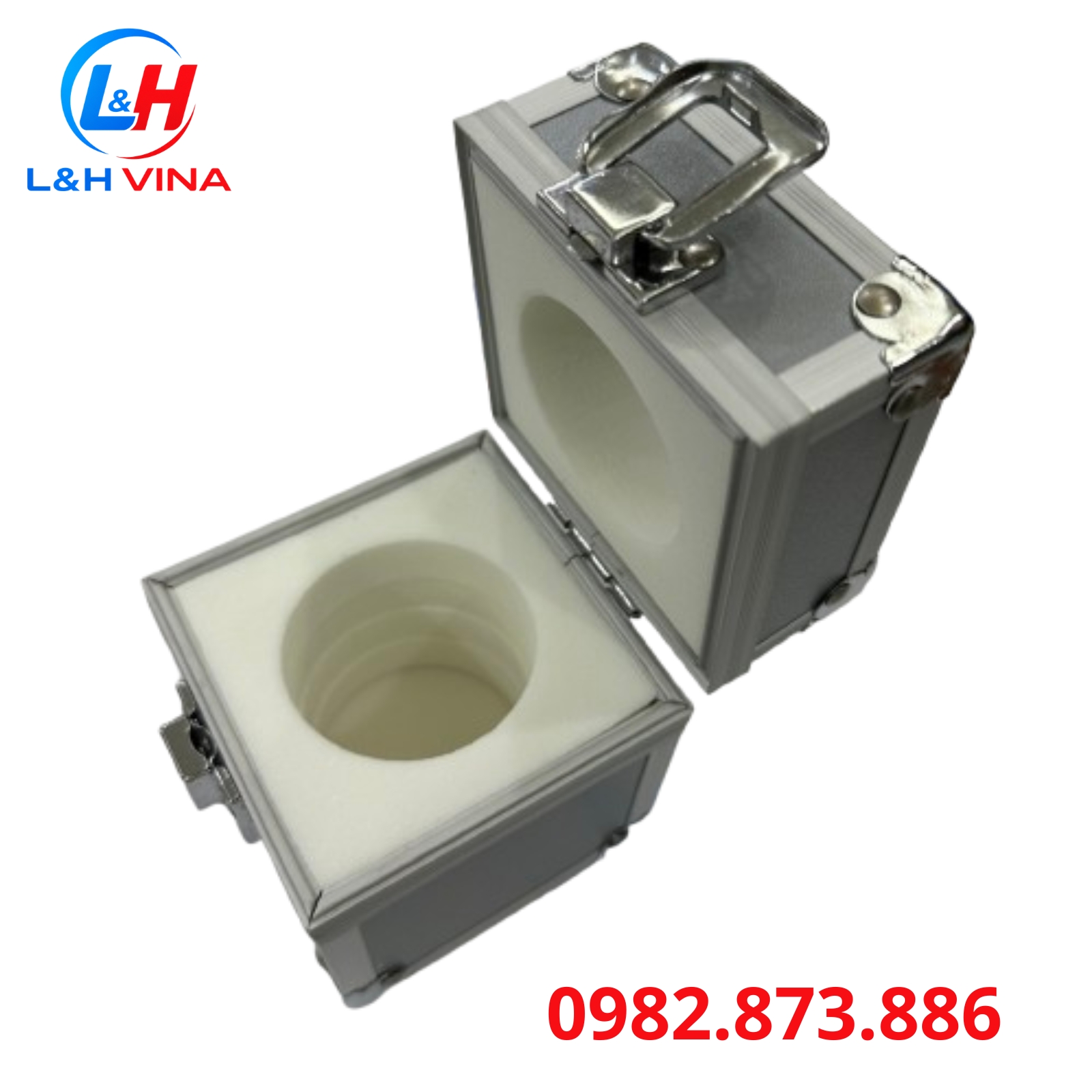 Hộp đựng quả cân 1kg nhôm