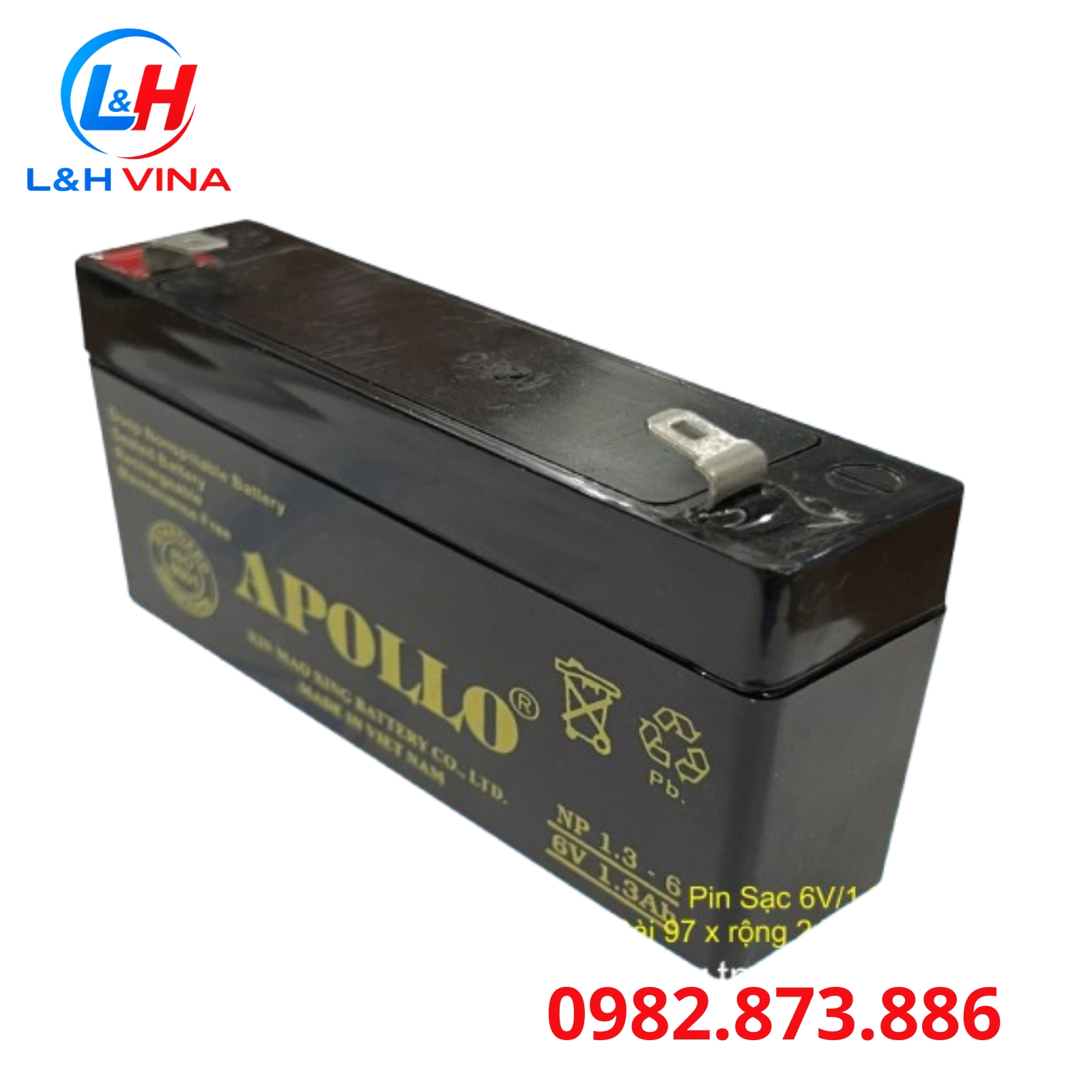 Pin sạc 6V/1.3AH